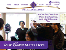 Tablet Screenshot of bellainstitute.com